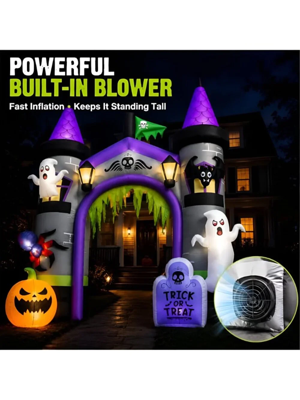 12.5 FT Inflatable Halloween Decorations, Huge Blow Up Halloween Archway
